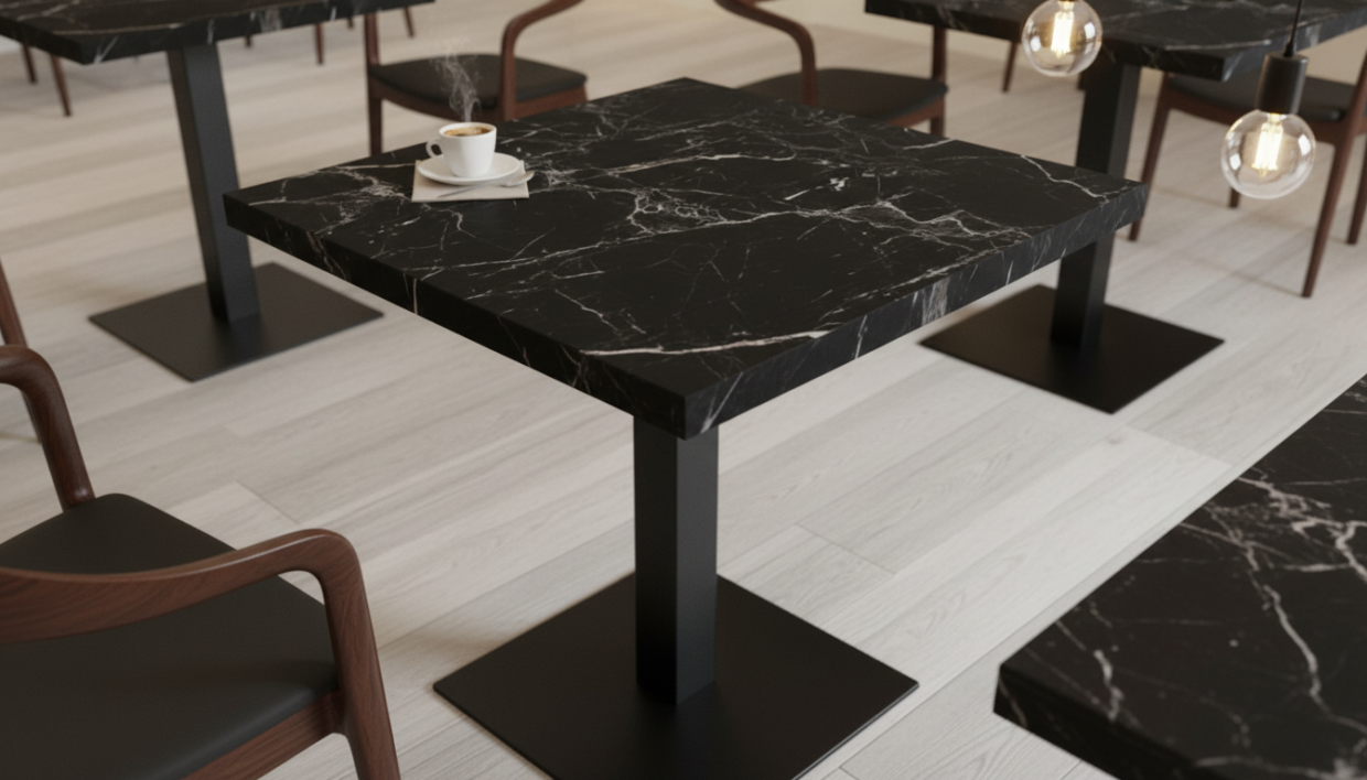 Столешница HPL на основе МДФ (квадратная) Мрамор Марквина Глянец_15