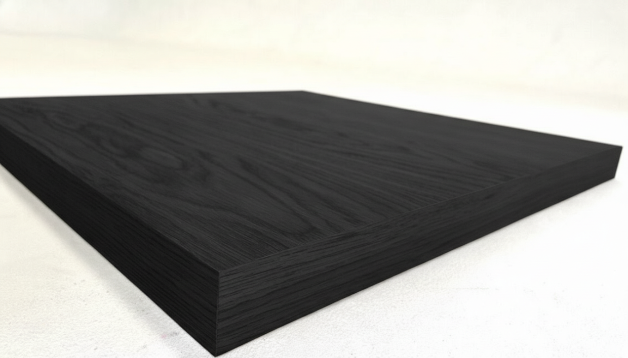 Столешница шпон дуба на основе ВЛАГОСТОЙКОГО МДФ (Квадратная) Черный_14